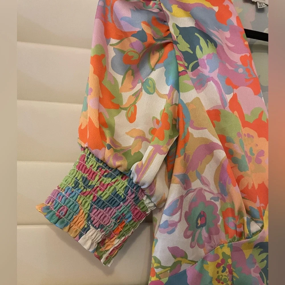 Never Fully Dressed Blossom short sleeved multi color dress - Picture 3 of 7